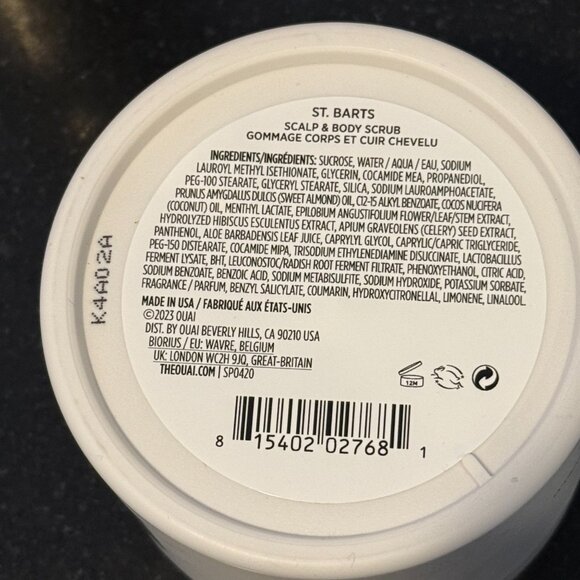 OUAI Scalp and Body Scrub - St. Barts (Gommage Corps Et Cuir Chevelu) - new! - Picture 2 of 3